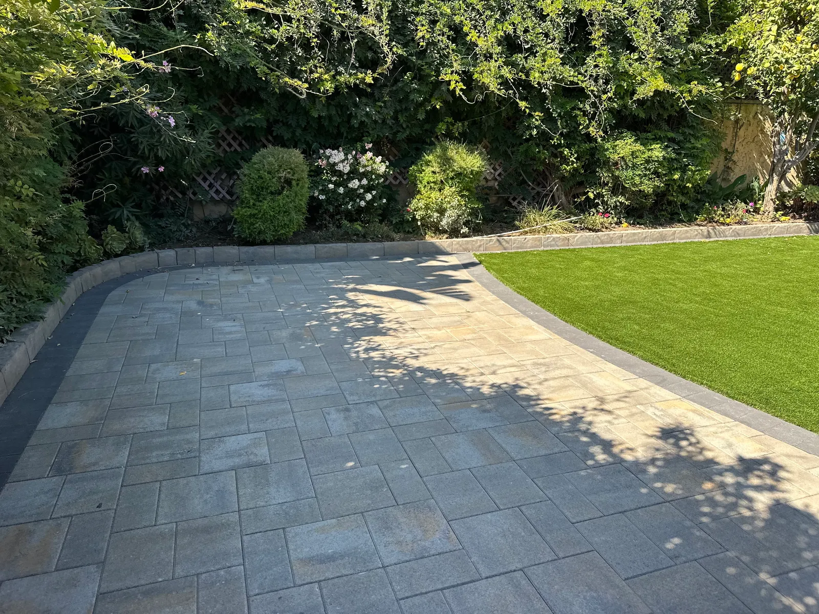 Patio with Turf & Greenery